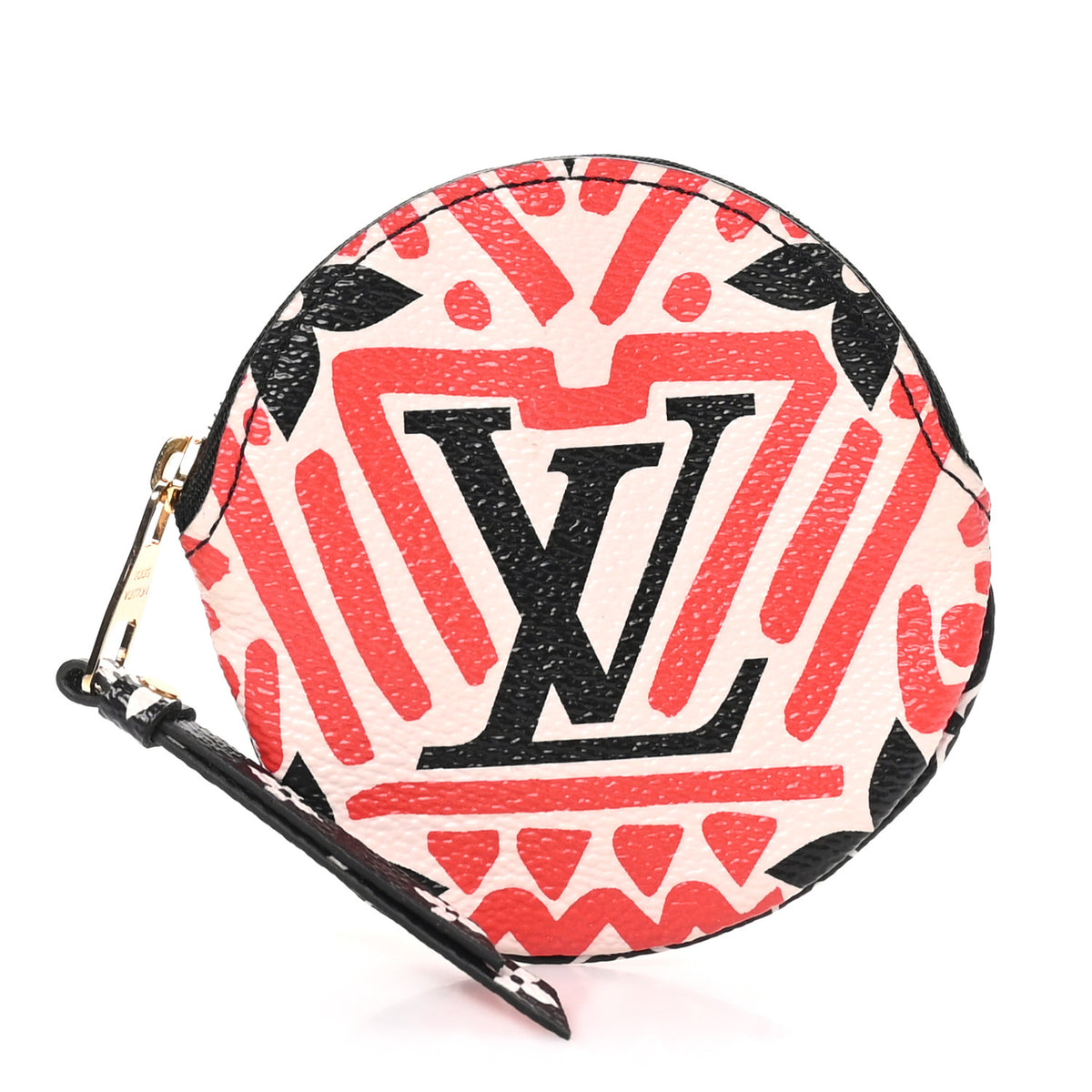 Louis Vuitton Monogram Giant Crafty Round Coin Purse Creme Rouge 1 of 7