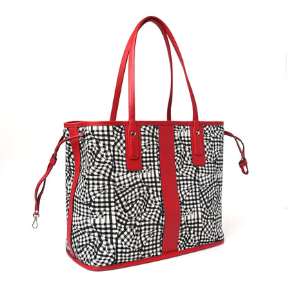 MCM Visetos Medium Liz Reversible Shopper Tote Ruby Red 5 of 16