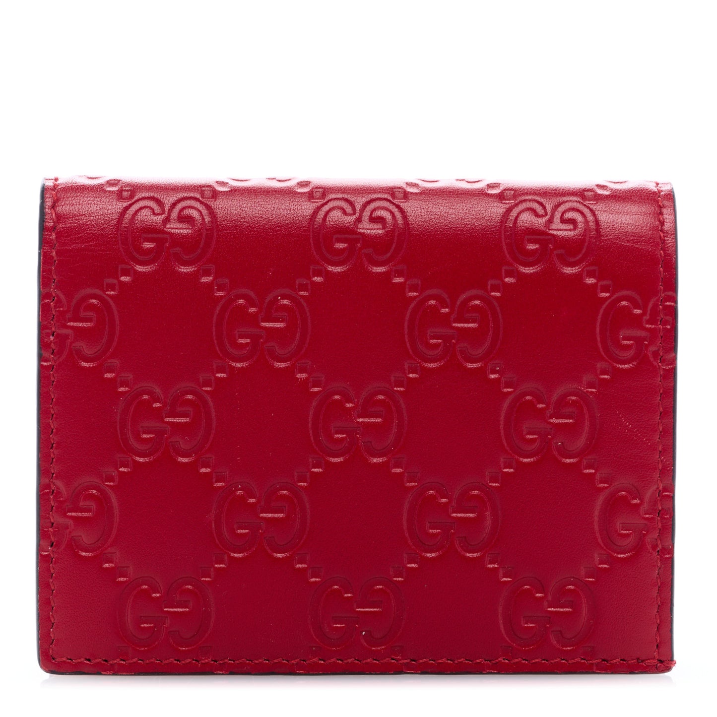 Guccissima Card Case Wallet Red