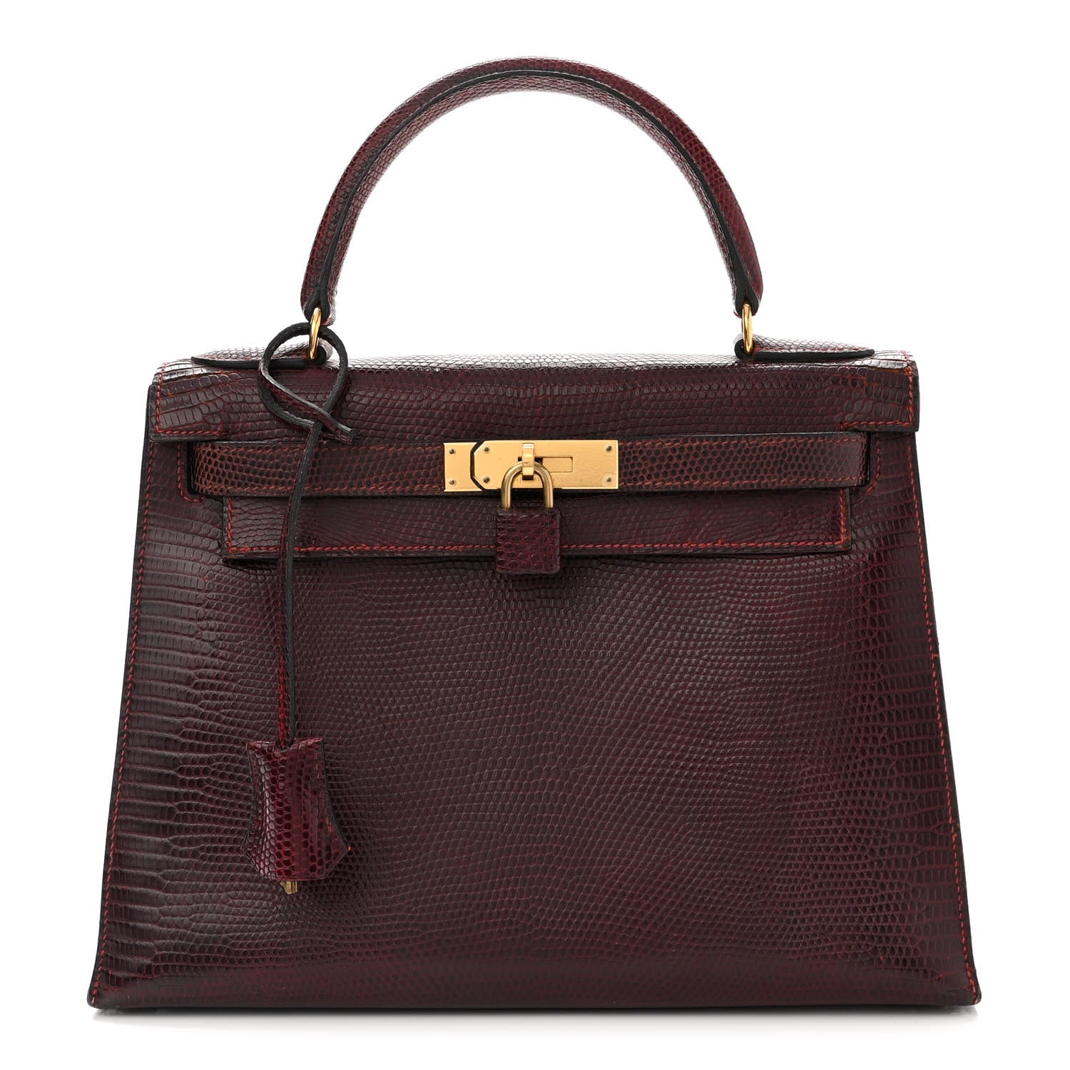 Hermes Lizard Kelly Sellier 28 Rouge H 1 of 15