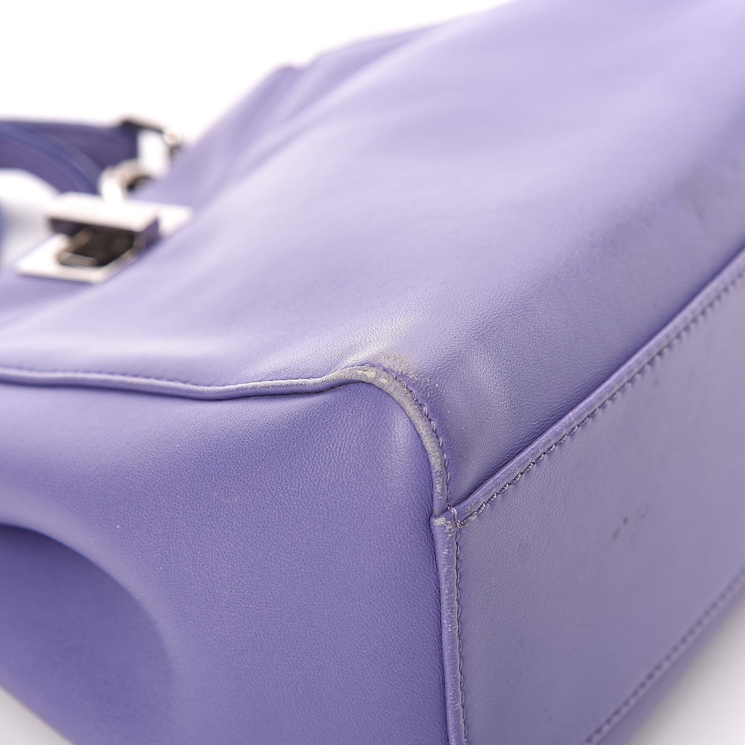 Fendi Nappa Mini Peekaboo Iconic Satchel Viola Cassis 8 of 12