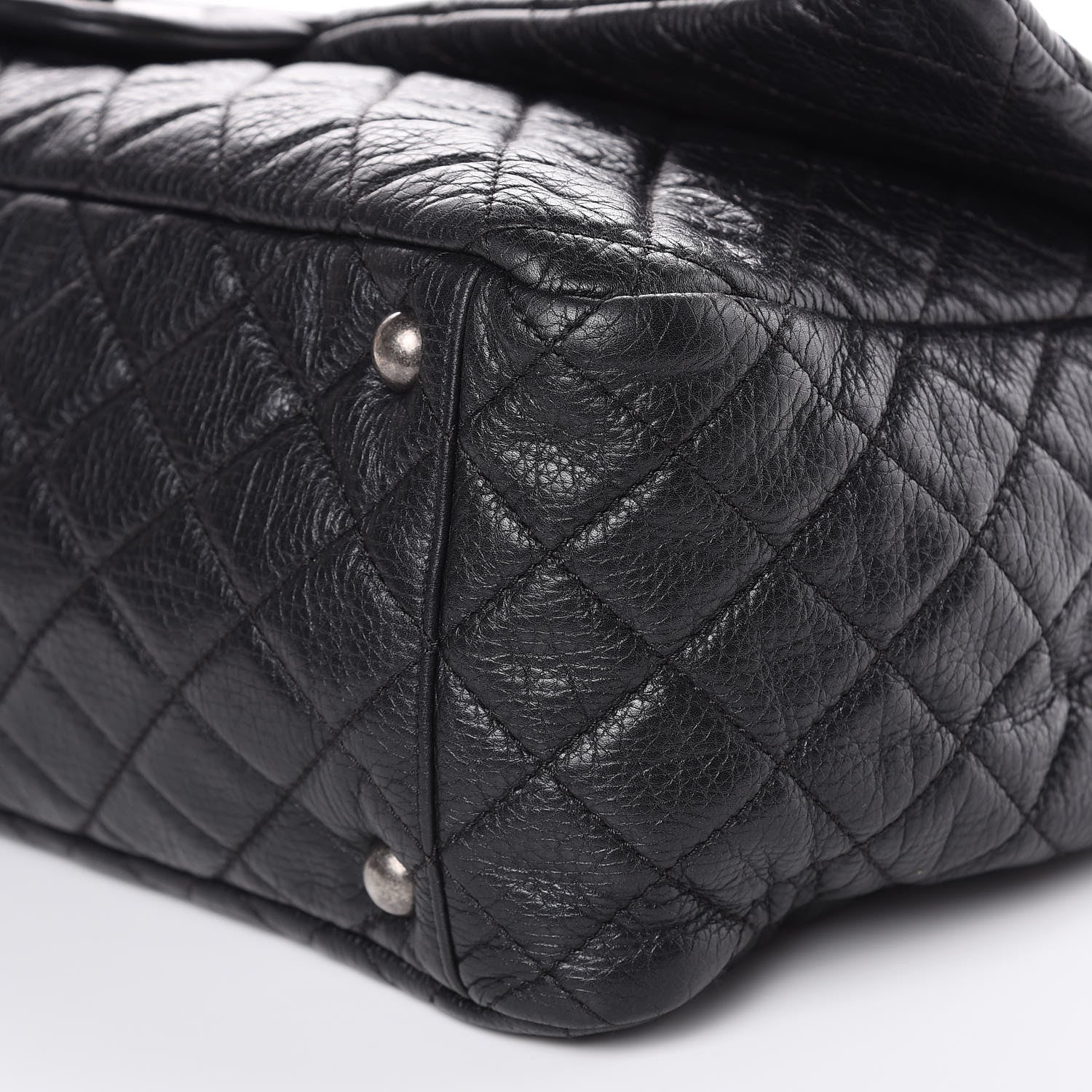 Chanel Calfskin Quilted XXL Travel Flap Bag Black 9 of 10