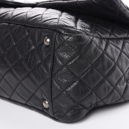 Chanel Calfskin Quilted XXL Travel Flap Bag Black 9 of 10
