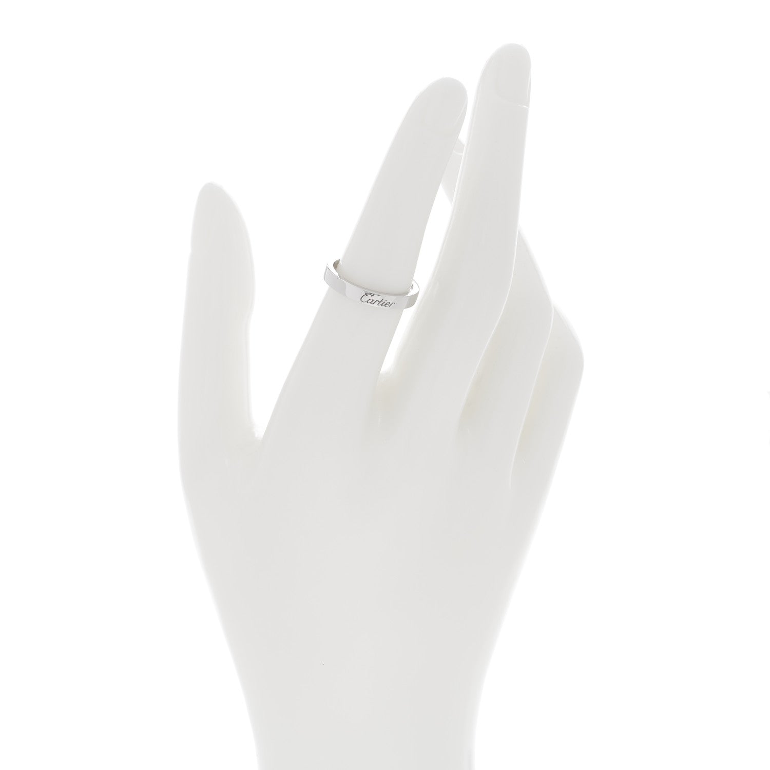 Cartier Platinum 3mm C De Cartier Wedding Band Ring 52 6 2 of 4