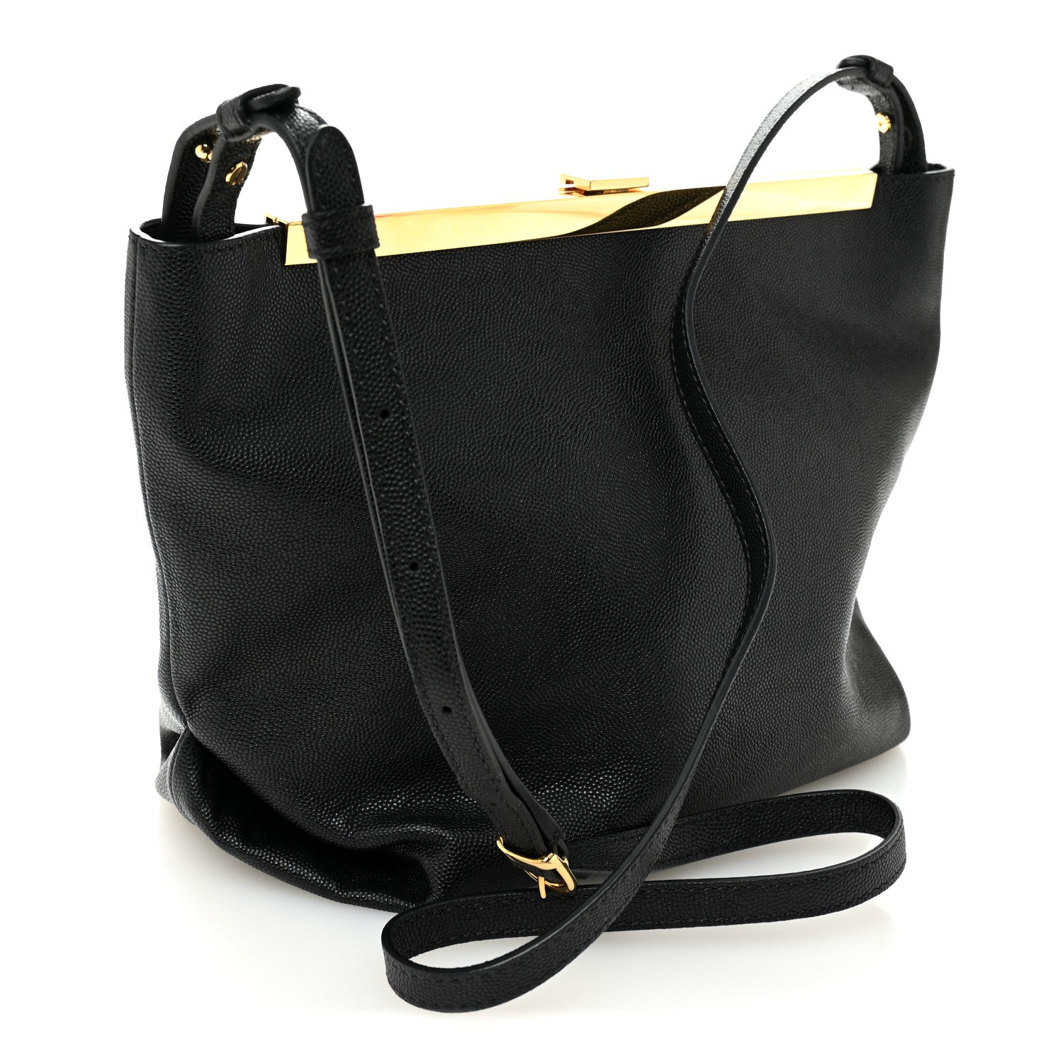Khaite Pebbled Calfskin Augusta Crossbody Black 3 of 10