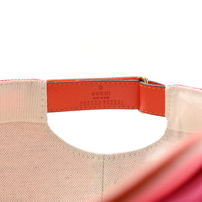 Gucci X ADIDAS Satin Trefoil Logo MC Rolly Baseball Hat Fuxia Red 9 of 10