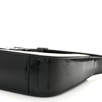 Saint Laurent Patent Calfskin Monochrome Le 5 A 7 Hobo Black 10 of 10