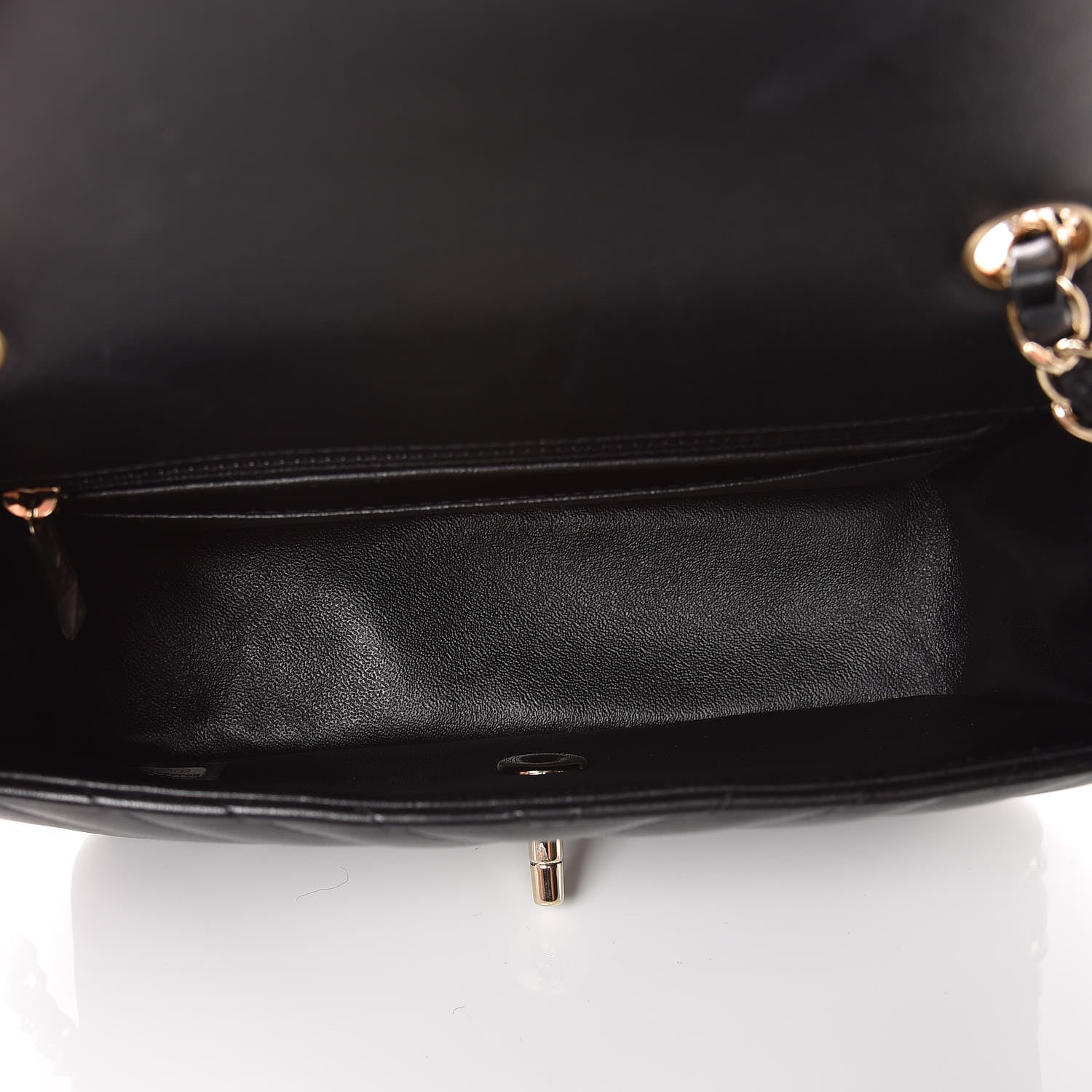 Chanel Lambskin Chevron Quilted Mini Rectangular Flap Black 7 of 17