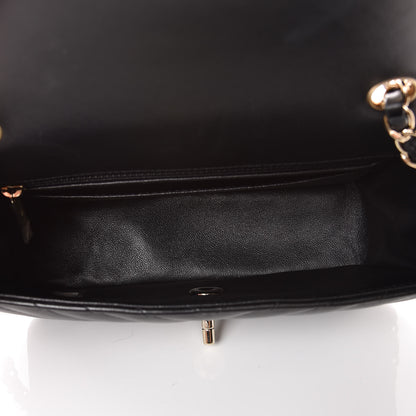 Chanel Lambskin Chevron Quilted Mini Rectangular Flap Black 7 of 17