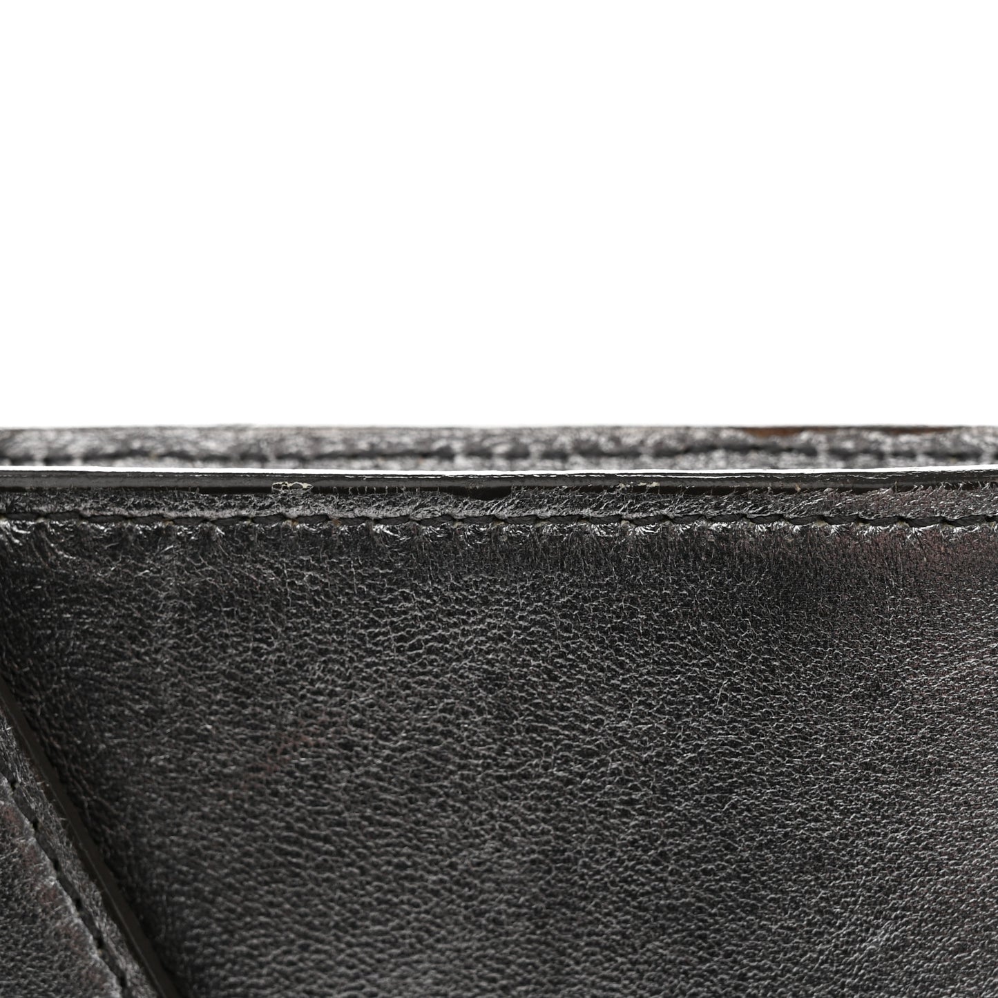 Metallic Calfskin Y-Mail Clutch Silver