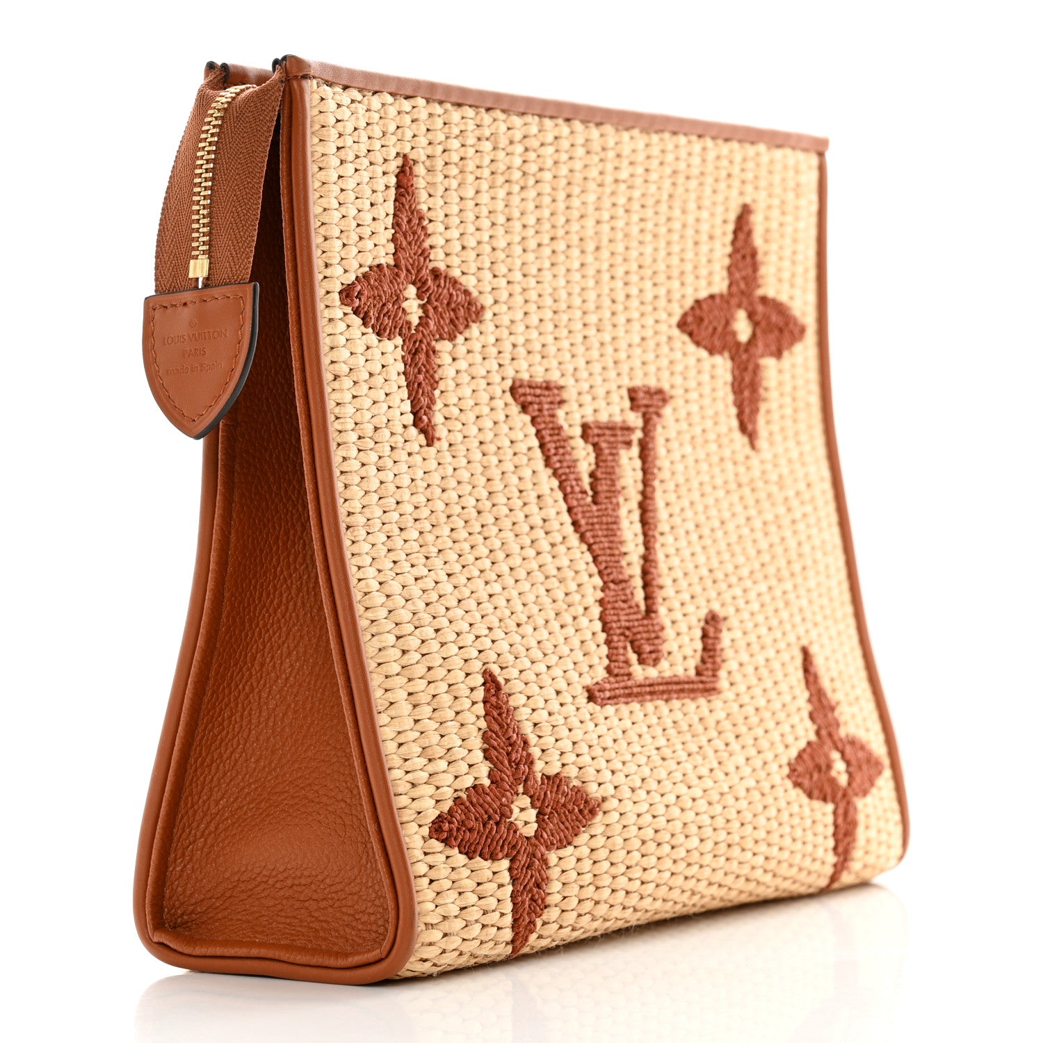 Louis Vuitton Raffia Monogram Giant Toiletry Pouch 26 Tan 3 of 9
