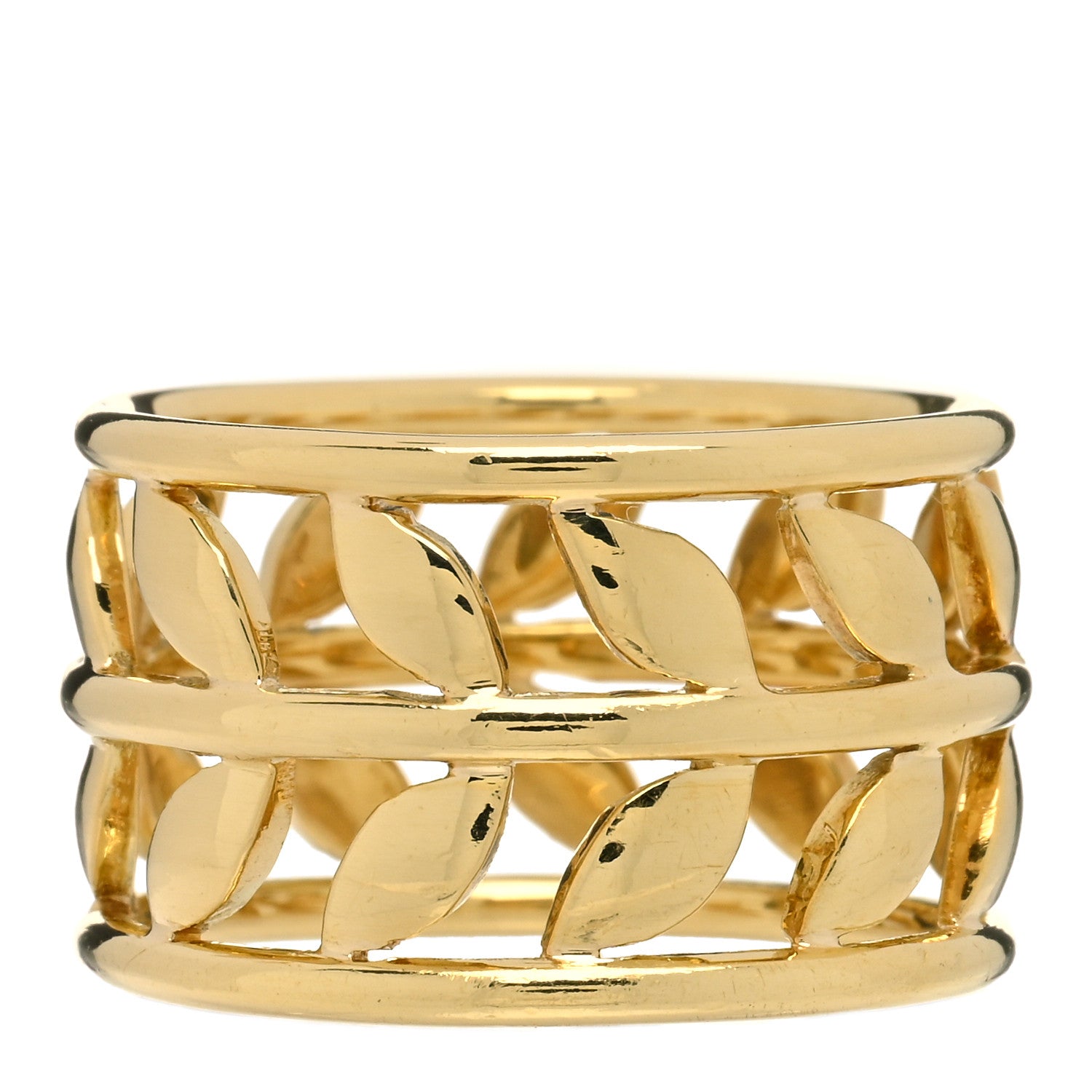 Temple St. Clair 18K Yellow Gold Open Vine Ring 52 6 3 of 4