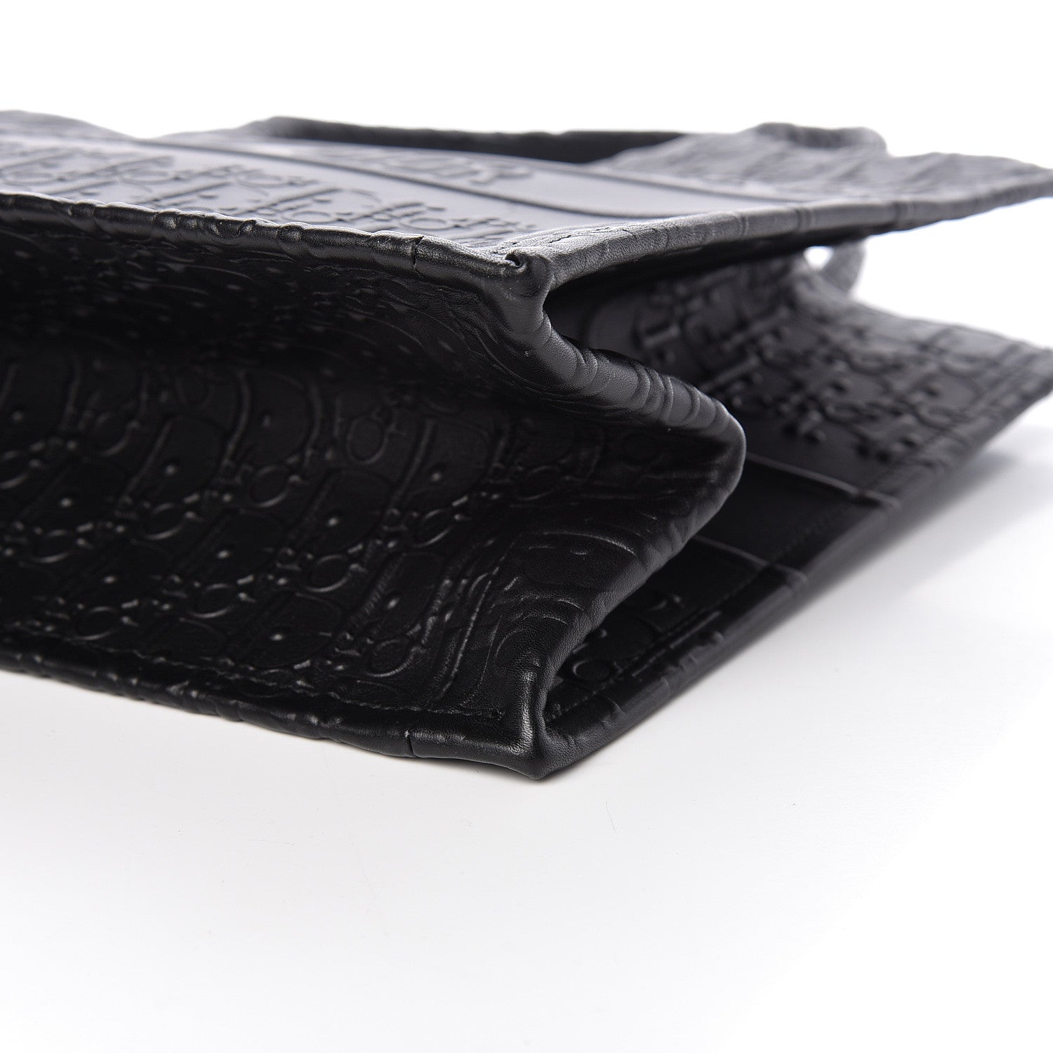 Christian Dior Oblique Calfskin Embossed Medium Book Tote Black 9 of 10