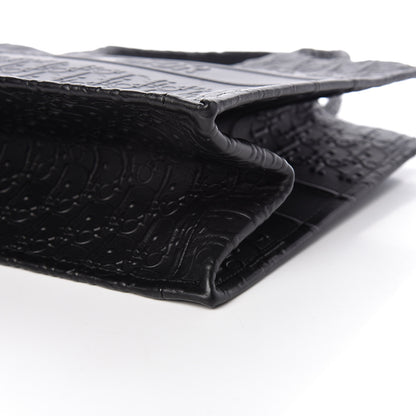 Christian Dior Oblique Calfskin Embossed Medium Book Tote Black 9 of 10