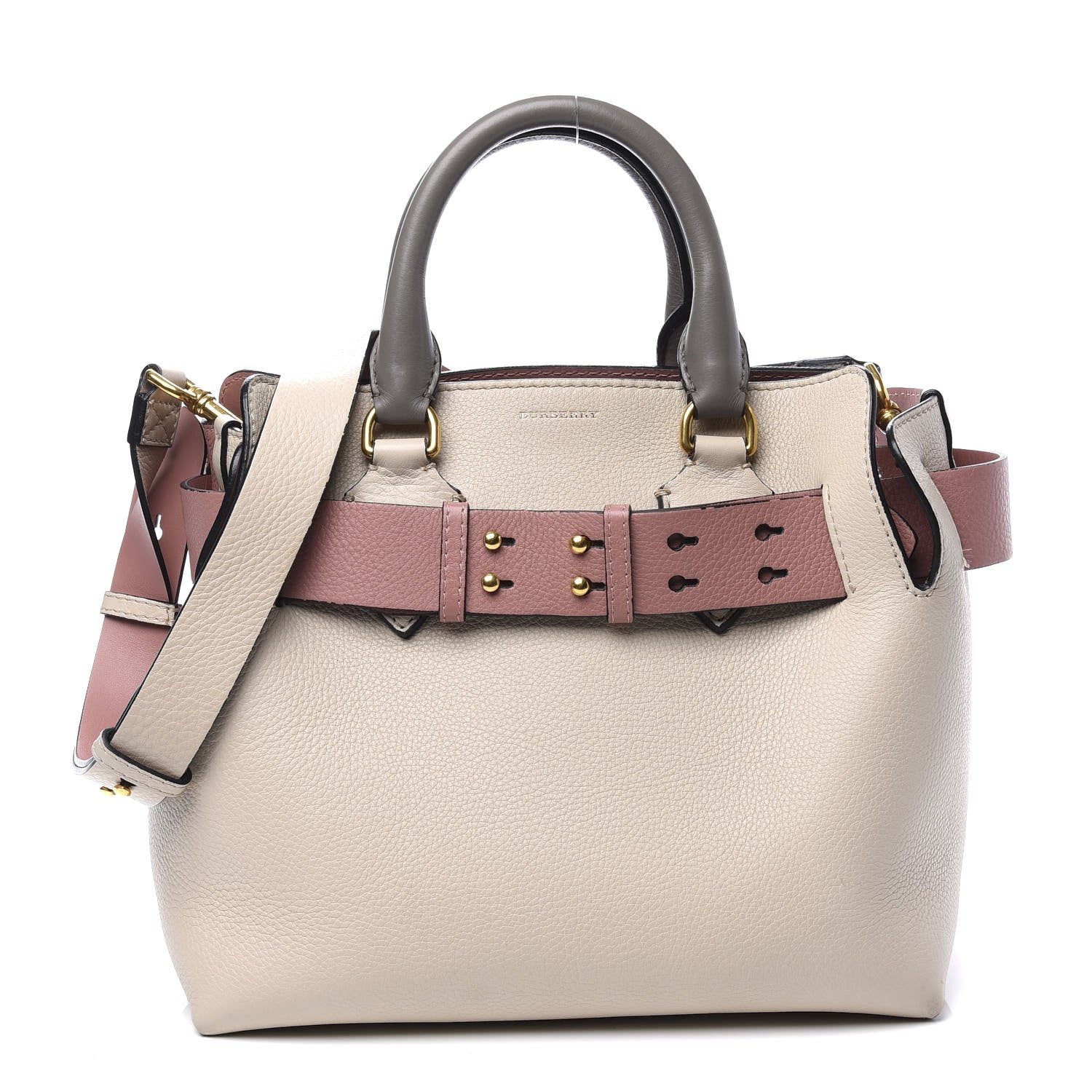 Burberry Soft Grain Calfskin Small Belt Bag Limestone Dusty Rose 1 of 10