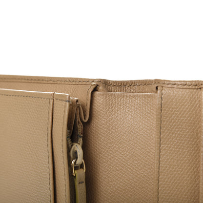 Chanel Grained Calfskin CC Button Yen Wallet Beige 12 of 16