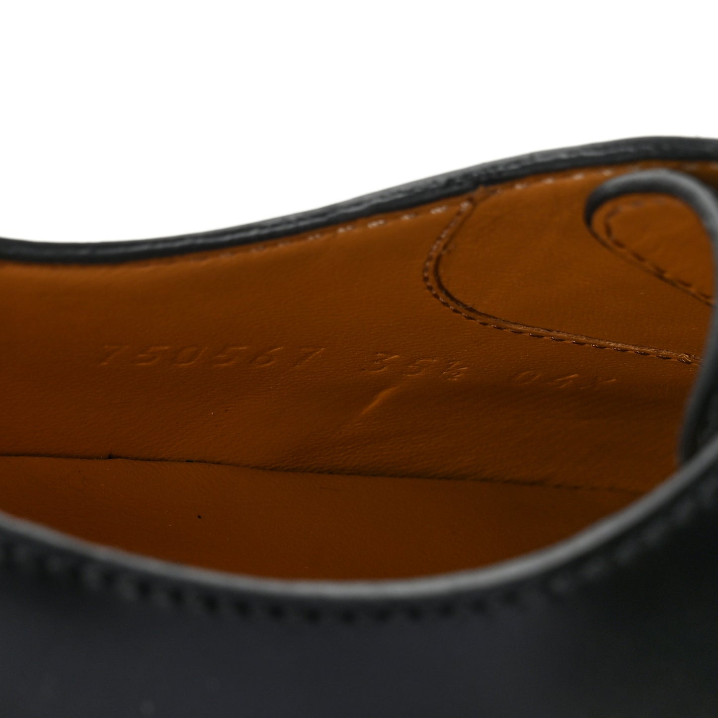 Glossy Calfskin Tejus Womens Lace Up Loafers 35.5 Black
