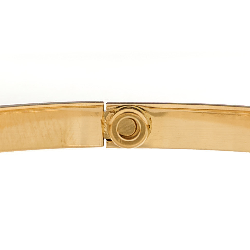 18K Yellow Gold 6 Diamond Small LOVE Bracelet 16