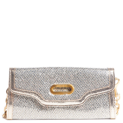 Jimmy Choo Glitter Fabric Tilsa Clutch Metallic 1 of 9