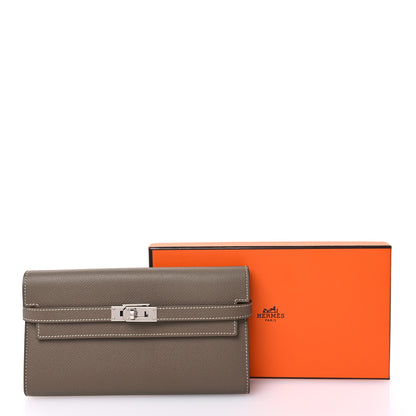 Hermes Epsom Kelly Longue Wallet Etoupe 8 of 9