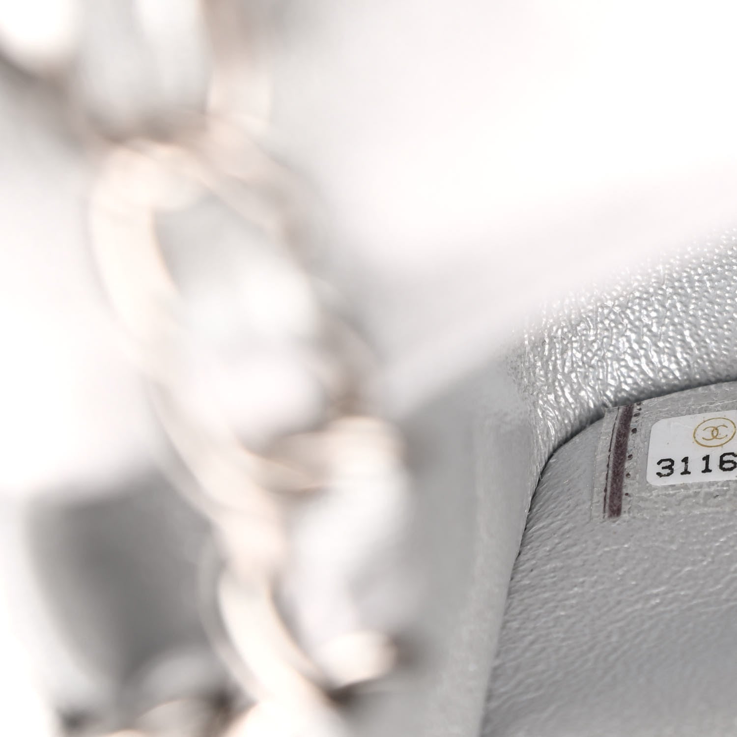 Chanel Metallic Lambskin Quilted Mini Square Flap Silver 7 of 10