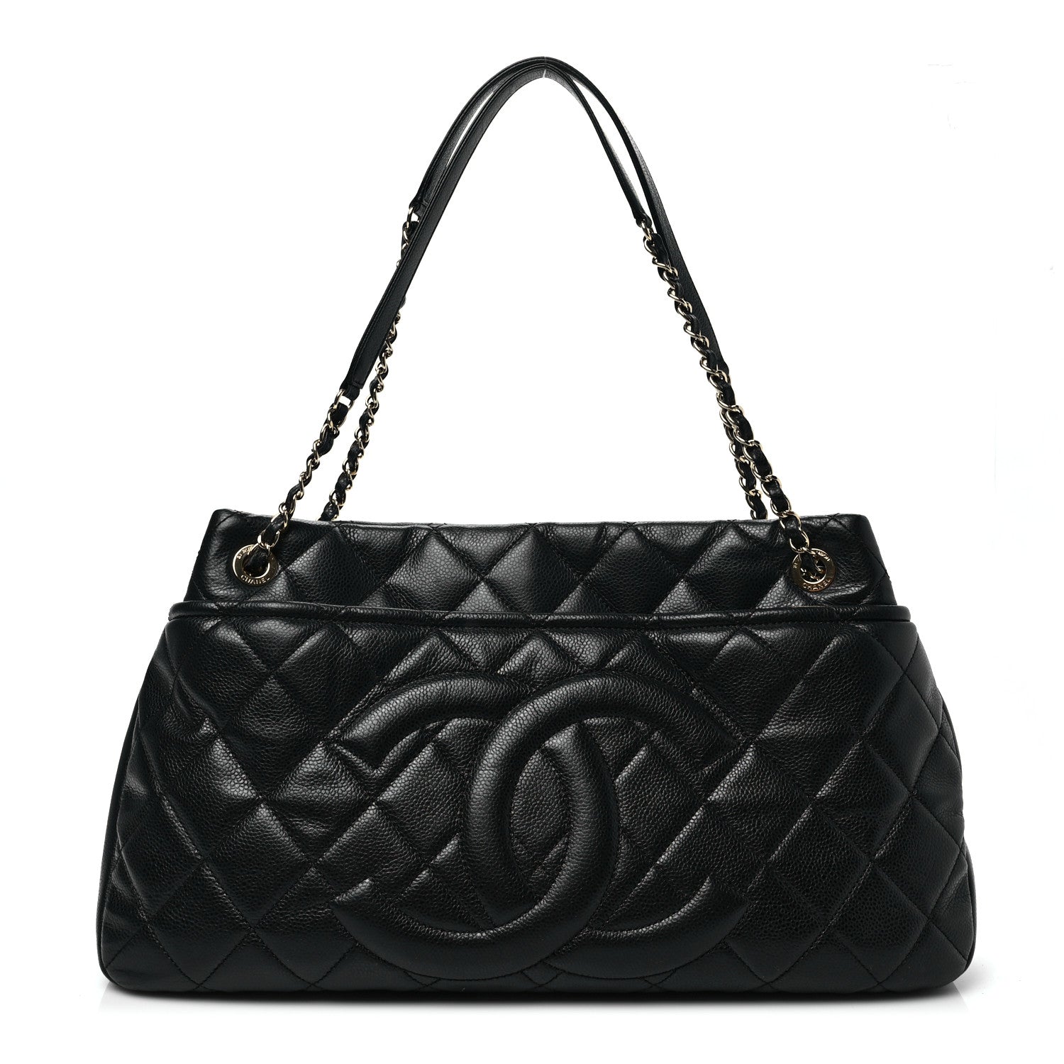 Chanel Caviar Quilted CC Timeless Soft Tote Black 2 of 15