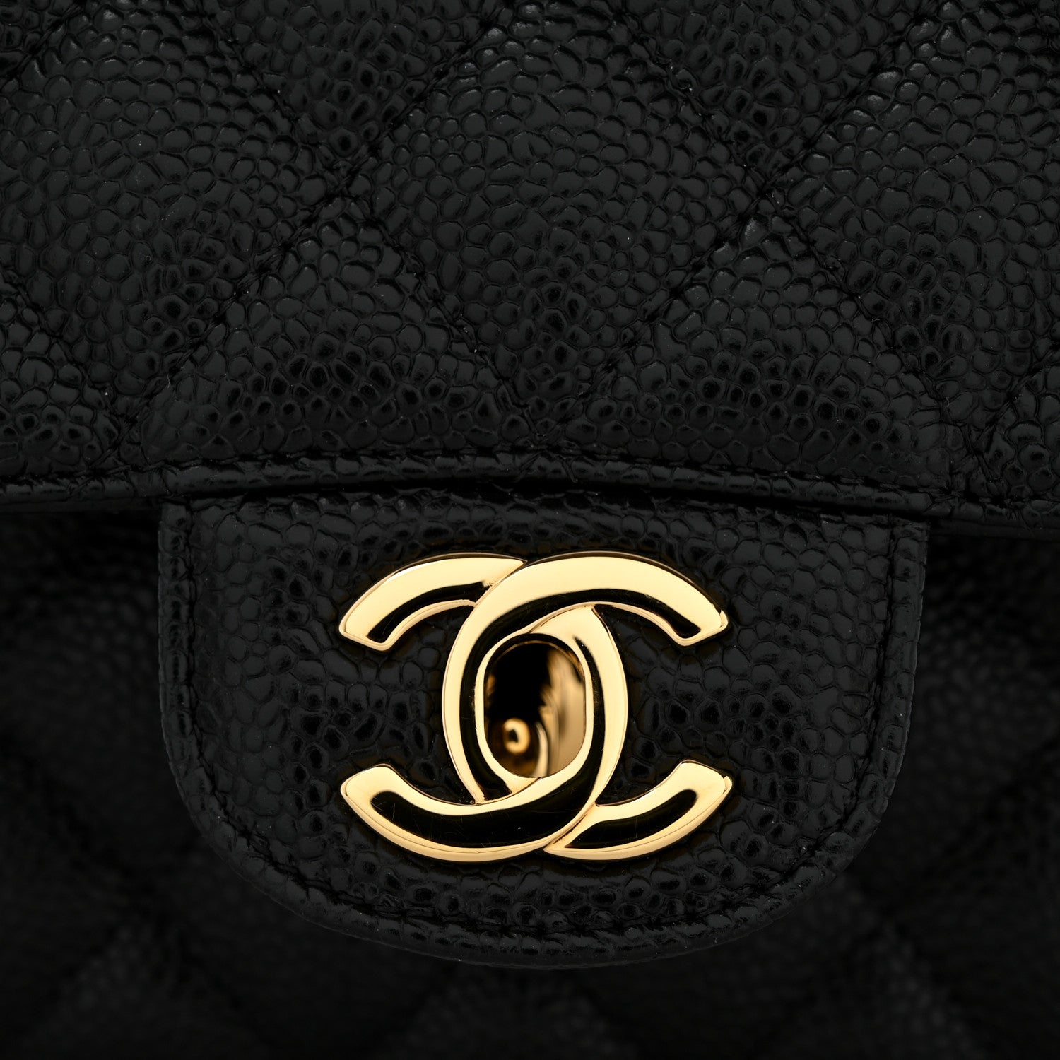Chanel Caviar Quilted Medium Double Flap Black 12 of 13