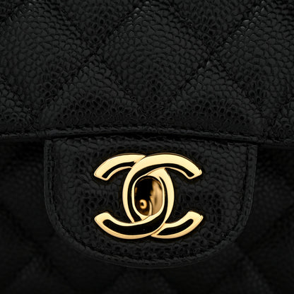 Chanel Caviar Quilted Medium Double Flap Black 12 of 13