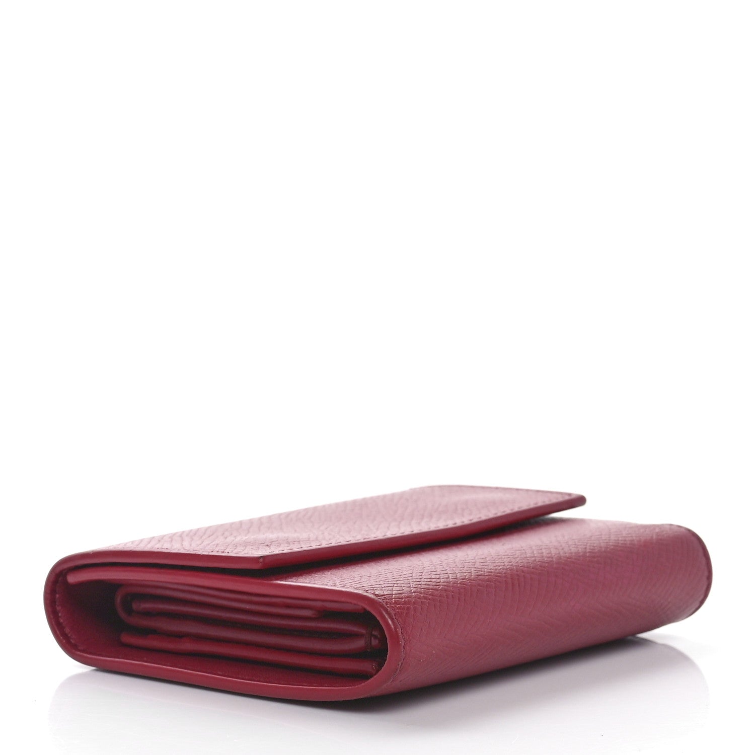 Celine Grained Calfskin Small Tri-Fold Wallet Red 5 of 10