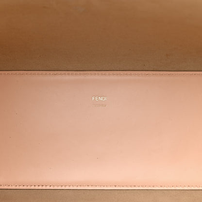 Fendi Vitello King Plexiglass Logo Embossed Medium Fendi Sunshine Shopper Tote Light Rose 5 of 13