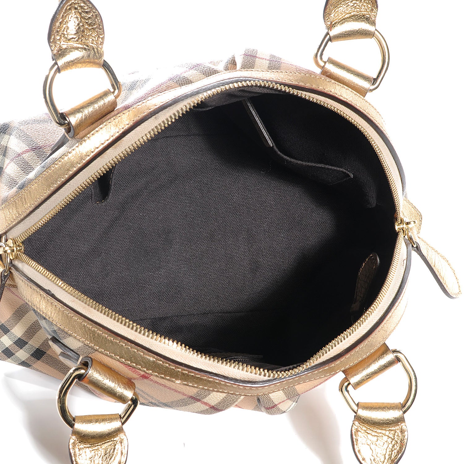 Burberry Haymarket Check Small Bowler Gold 5 of 8