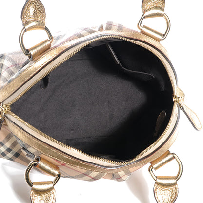 Burberry Haymarket Check Small Bowler Gold 5 of 8