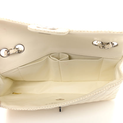 Chanel Lambskin Perforated East West Flap White 5 of 13