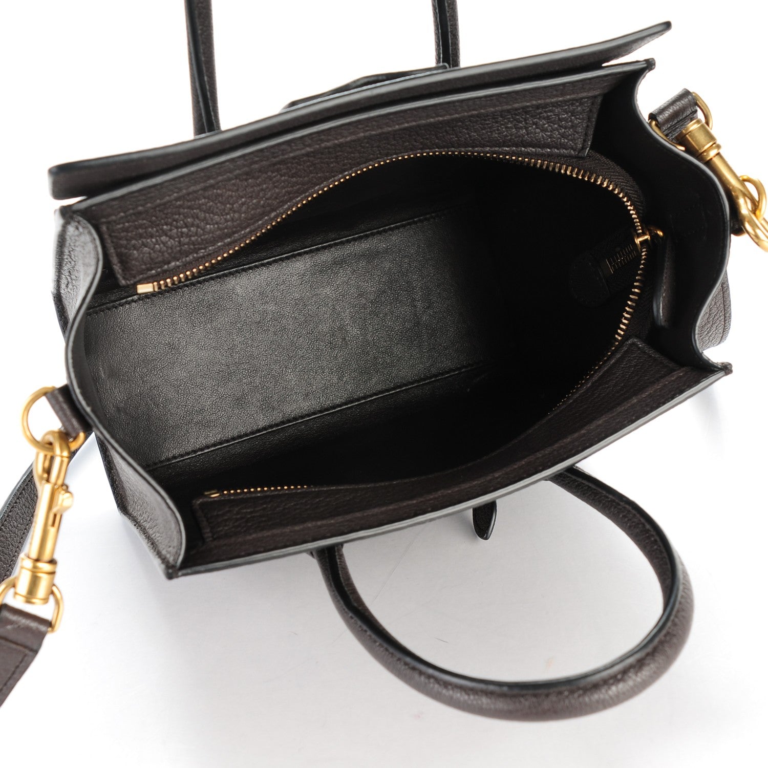 Celine Goatskin Nano Luggage Dark Taupe 5 of 7