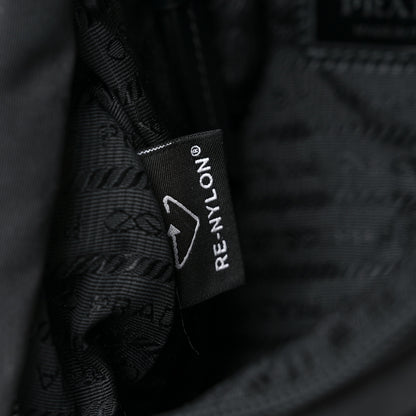 Prada Re-Nylon Vitello Metal Triangle Logo Sling Backpack Black 7 of 12