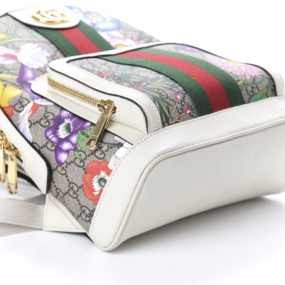 Gucci GG Supreme Monogram Flora Web Small Ophidia Day Backpack White 7 of 8