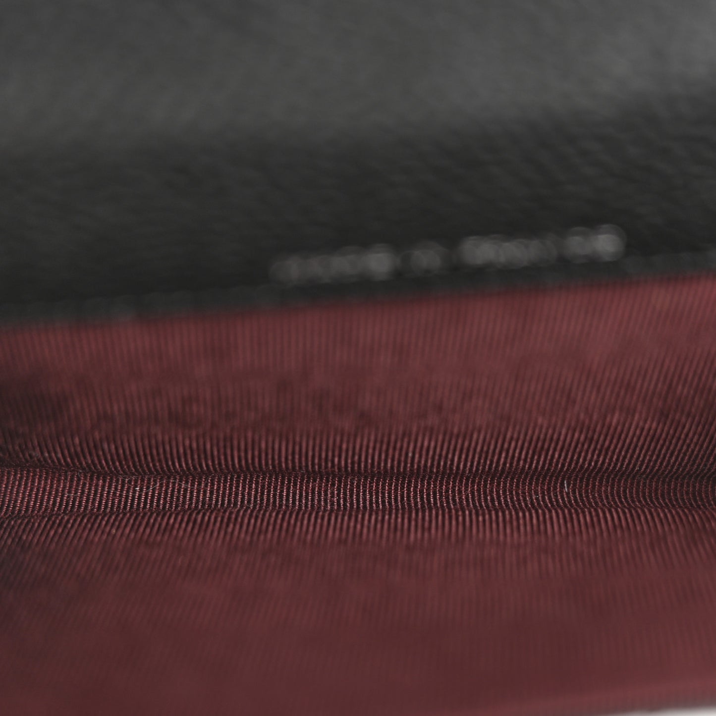 Caviar Chevron Quilted Flap Card Holder Black