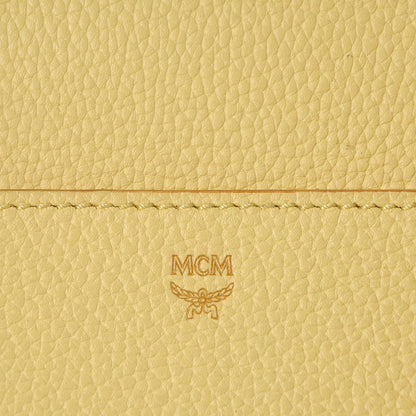 MCM Pebbled Calfskin Medium Milla Backpack Custard Yellow 9 of 22