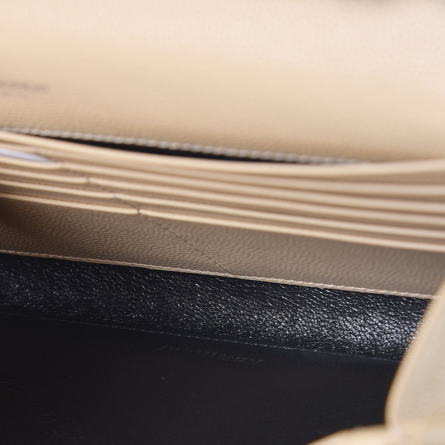 Grain De Poudre Matelasse Chevron Monogram Chain Wallet Nude Powder