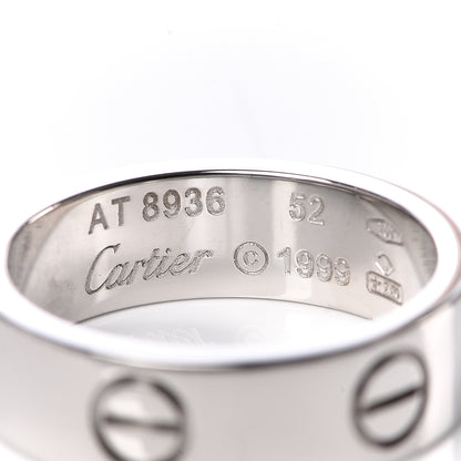 Cartier 18K White Gold 5.5mm LOVE Ring 52 6 4 of 4