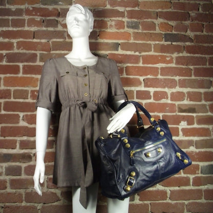 Balenciaga Agneau Giant Work Bleu 2 of 8