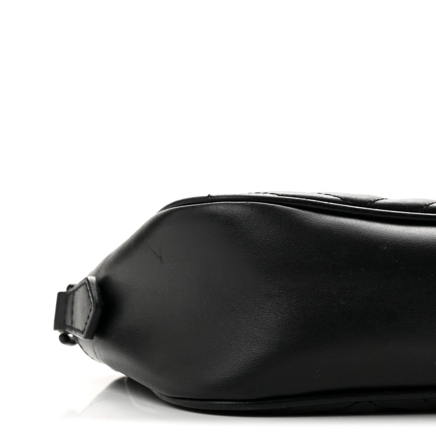 Calfskin Matelasse Monochrome Small GG Marmont Chain Shoulder Bag Black