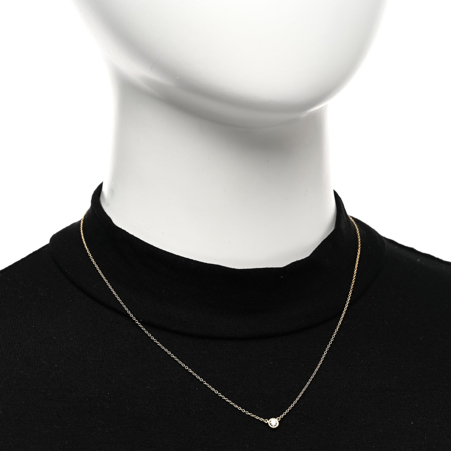 18K Yellow Gold Diamond .16ct Elsa Peretti Diamonds by the Yard Pendant Necklace