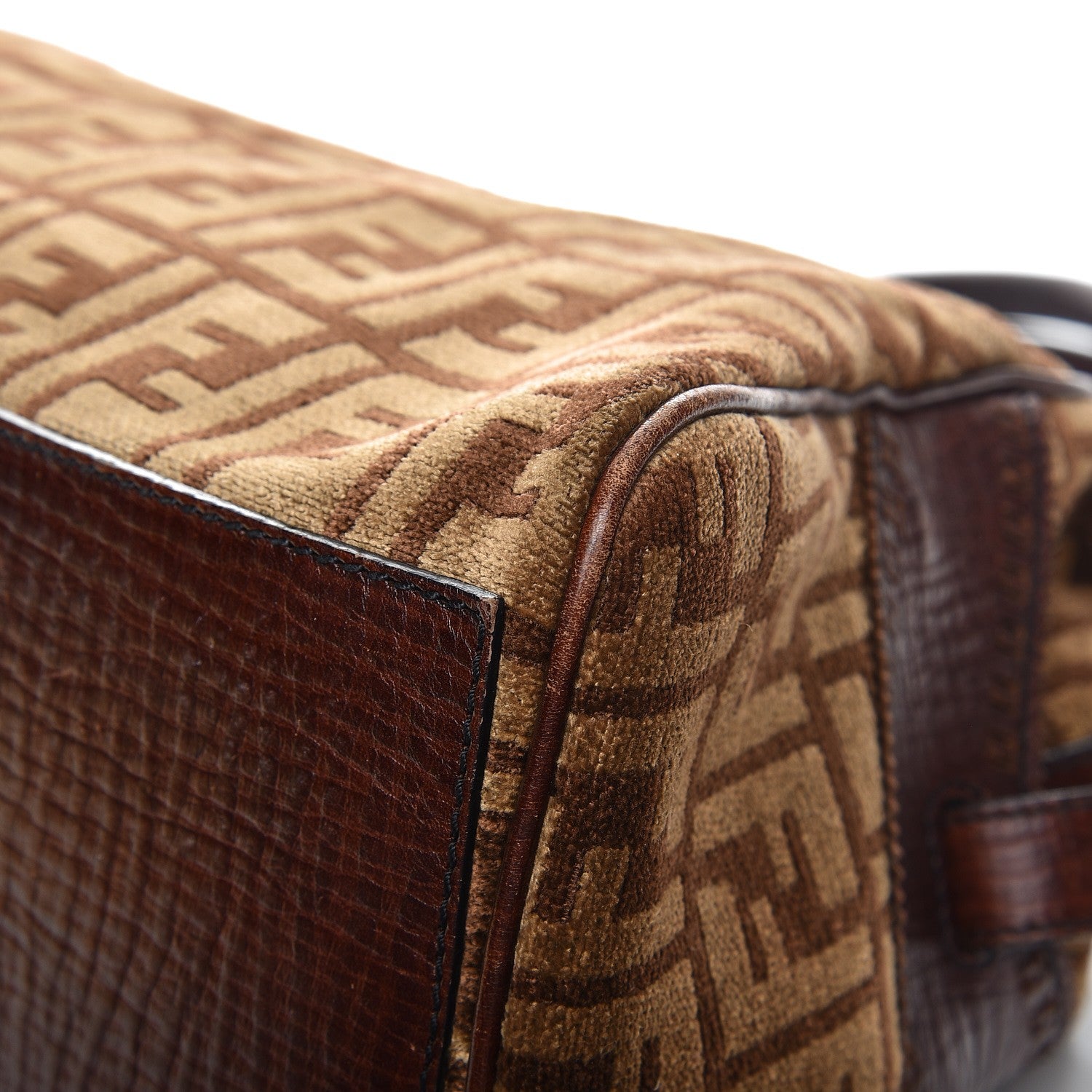 Fendi Velvet Zucca Bag De Jour Tobacco 11 of 13