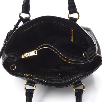 Prada Vitello Daino Shopping Tote Black 5 of 19