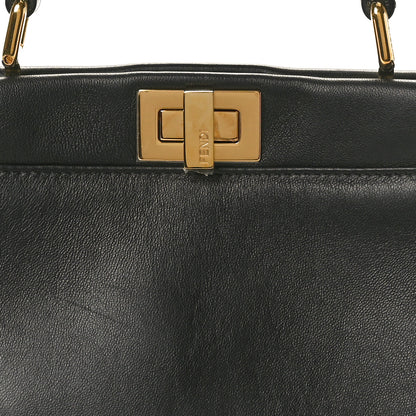 Fendi Nappa Mini Peekaboo Iconic Satchel Black 7 of 9