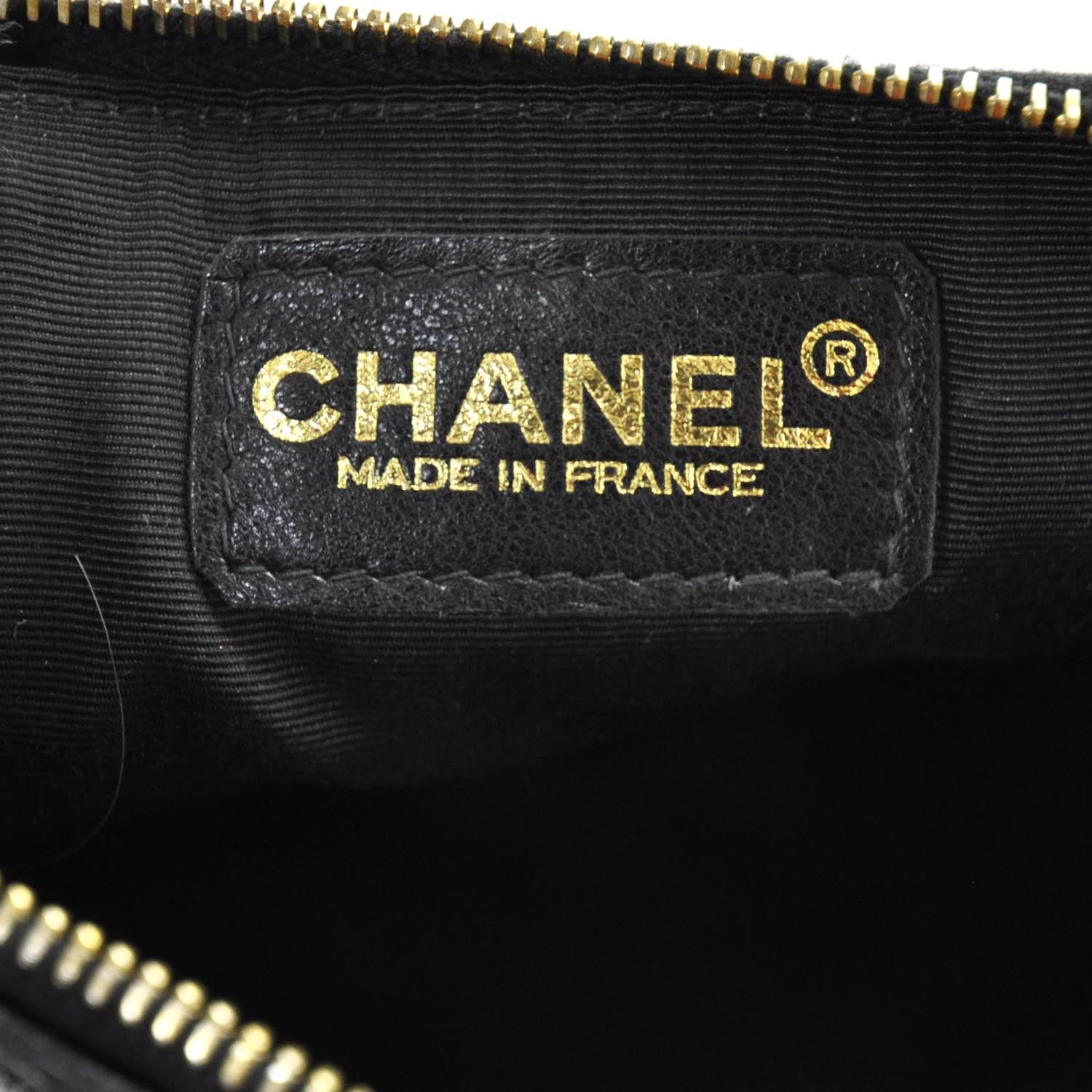 Chanel Lambskin Cosmetic Pouch Black 6 of 6