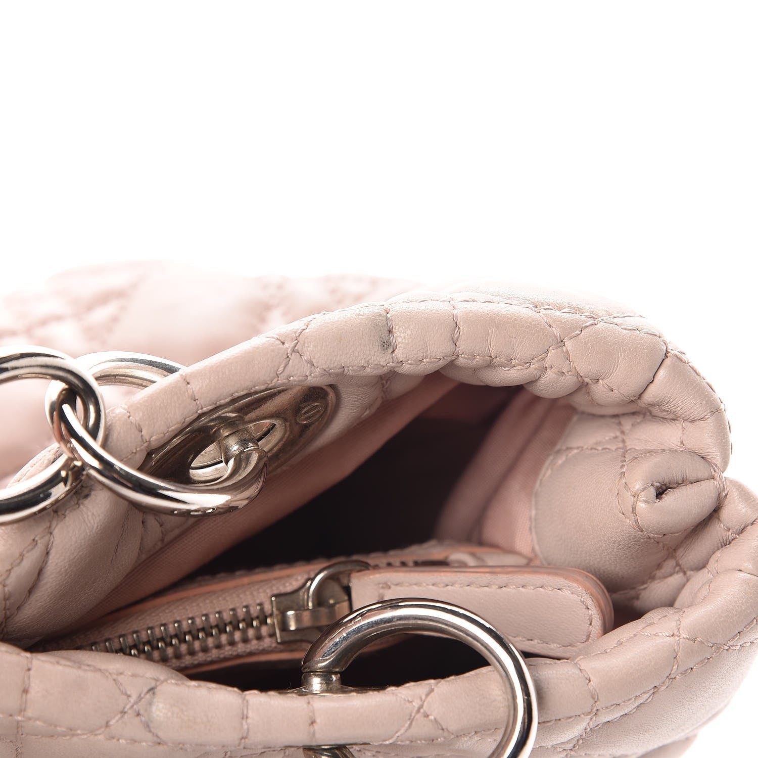 Christian Dior Lambskin Cannage Small Dior Soft Shopping Tote Light Pink 9 of 22