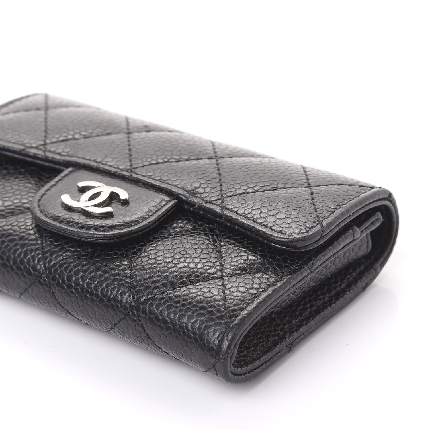Chanel Caviar Quilted Flap Card Holder Black 6 of 10