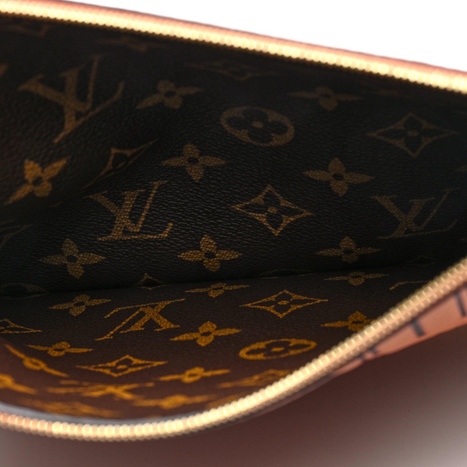 Louis Vuitton Calfskin Neverfull Inside Out MM Pochette Tan 4 of 5